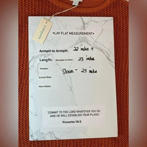 COPY - Sundance Open Weave Sweater size Small Rust Orange Pullover - Picture 5 of 6